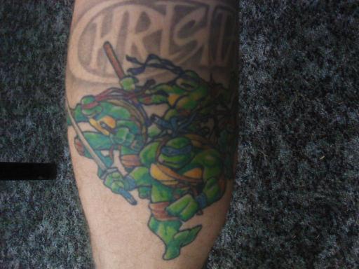 Teenage Mutant Ninja Turtles tattoo located on the