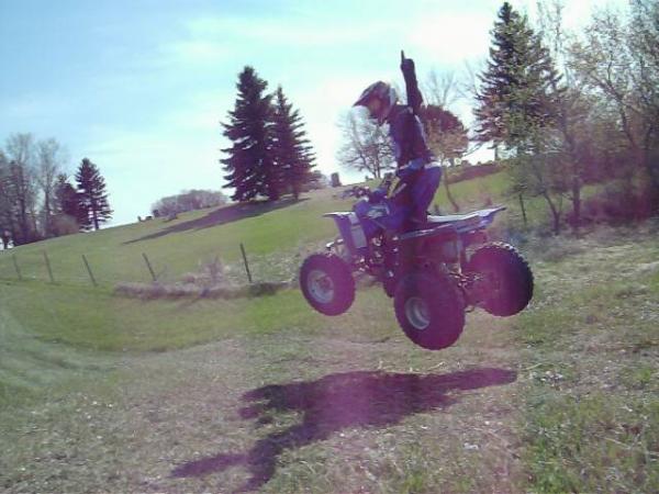 doing a trick we dont have alot of jumps by my house but they are still fun