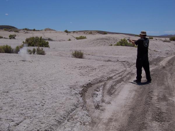 Doing some shooting. Thats my buddy Vern