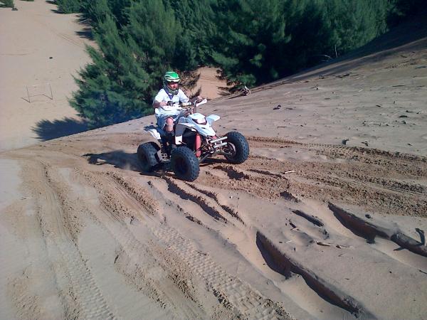 Ernie showing how to climb out the dune