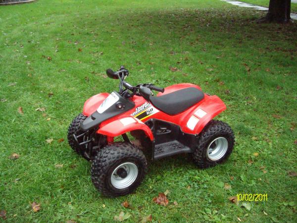 Jared's first ride 2002 Suzuki LT 50 
great little machine