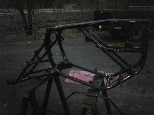 Just when day was done, I was at my 3rd coat of black