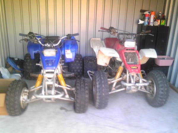 MY 2 BLASTERS SITTING IN THE GARAGE COLLECTING DUST BECAUSE I DONT NO HOW TO GET THEM RUNNING! THE WHITE 1 WAS RUNNING AND NOW IT JUST WONT START FOR SOME REASON & THE BLUE ONE WAS COMPLETELY REBUILT AN WANT START!  SOMEONE PLEASE HELP ME!!!!!