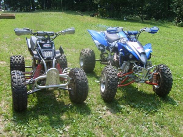 my 2001 blaster with my old 05 yfz 480 i just sold