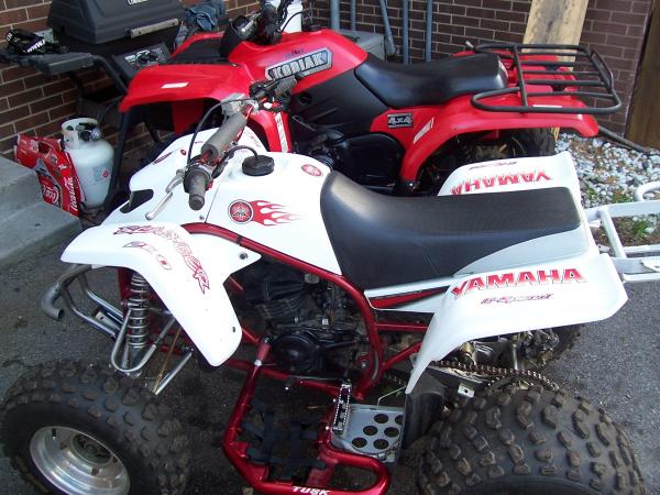 side view with tusk nerfs and the six pack rear rack for trail riding